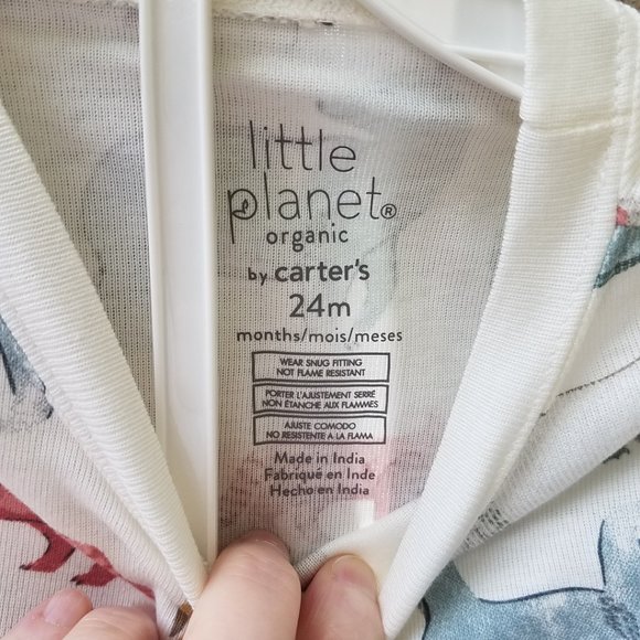 Little Planet Carter's Toddler Organic Cotton 2-Pc Pajama Set Animals 24M - Picture 6 of 10